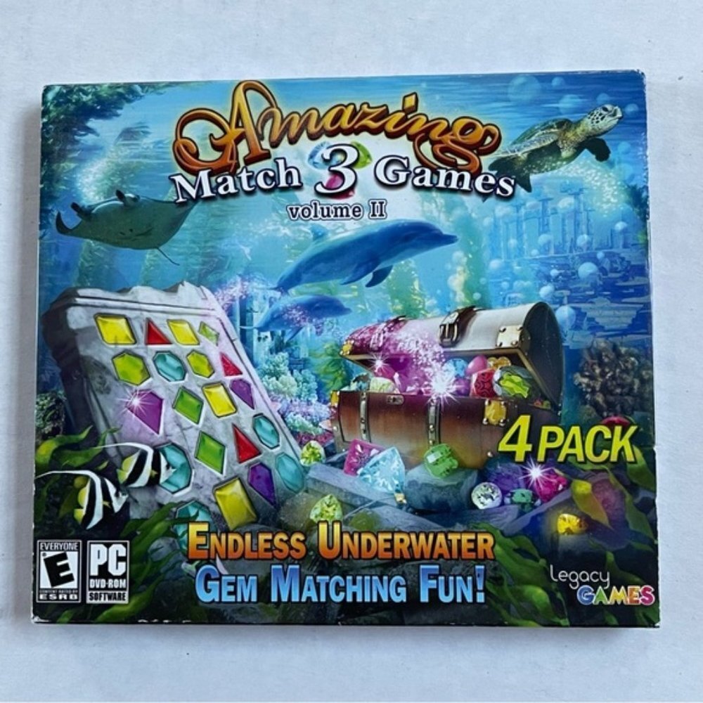 Amazing Match 3 Games Volume 2 PC Games DVD ROM Everyone E ESRB 2014 Legacy Game